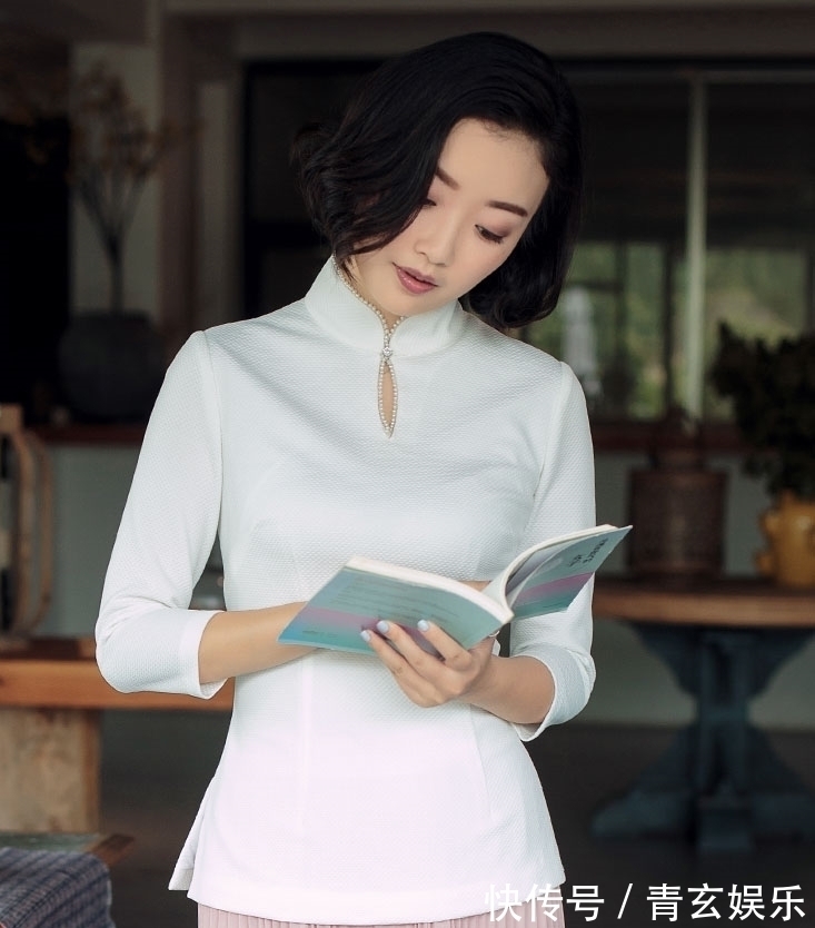 上衣 旗袍上衣+半裙,优雅知性的女人味,太高级了!