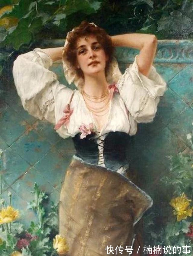 服饰#康拉德·基塞尔,把贵妇们的容貌与服饰,表现得极为富丽奢华!