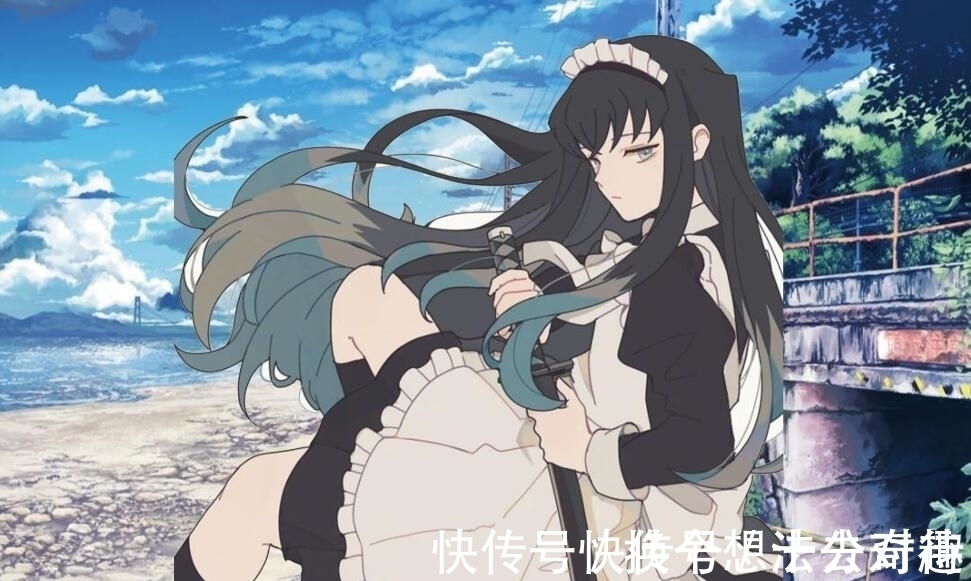 无一郎|鬼灭之刃:无一郎身着女仆装,化身女装大佬,形象没违和感
