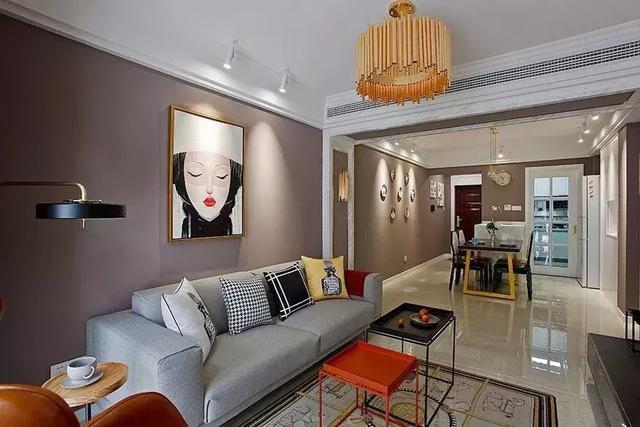 客厅|100平两室新房,客厅好漂亮,特别是沙发墙上的挂画