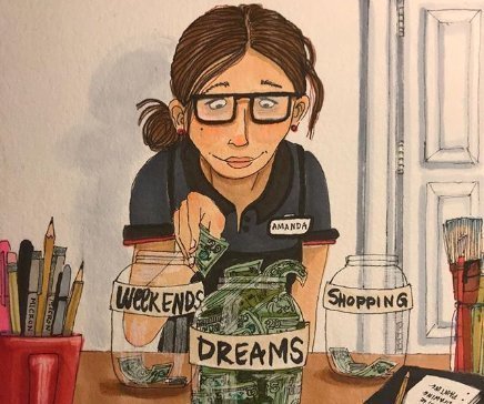 插画$14张关于女生的插画,每个女生都能在画中看到自己,极其真实