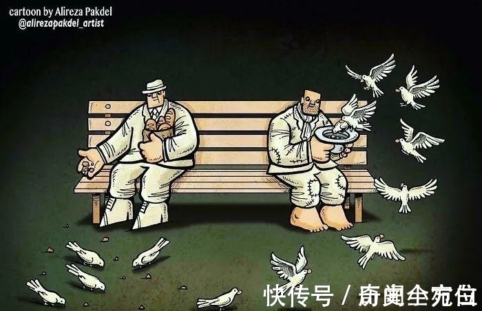 人性|17幅描绘人性的插画,赤裸裸的现实,刺痛我们的神经