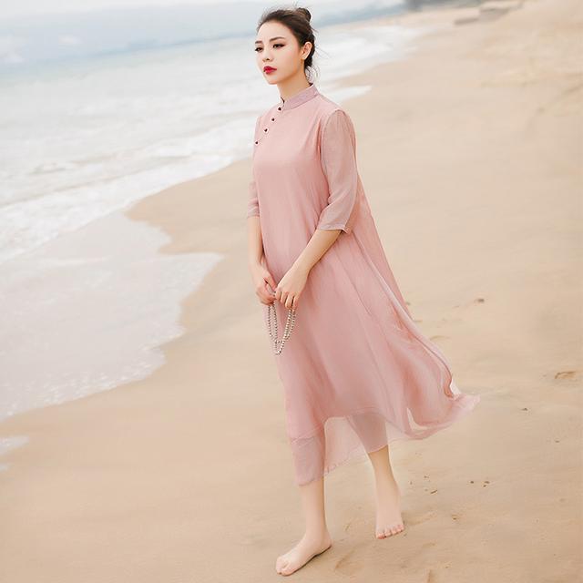 蕾丝 汉服旗袍,代表中国茶文化,穿上品味茶人生