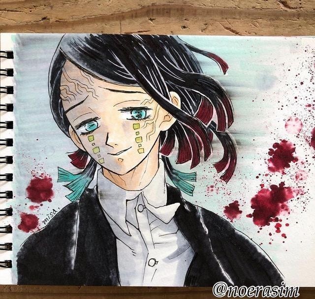 惊艳|大神手绘《鬼灭之刃》,精准还原漫画角色,丰富色彩超惊艳