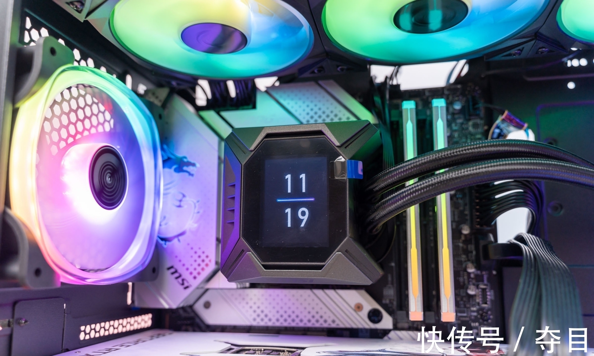 冷排|外观精致漂亮，性能非常强大、微星寒霜K360一体式水冷散热 评测