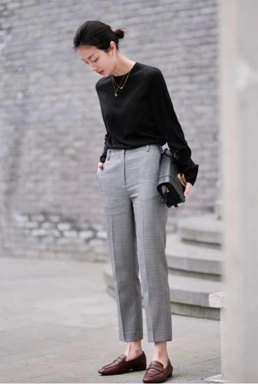 西装裤|针织衫怎么穿保暖又高级?借鉴这几组穿搭,洋气温柔又显气质