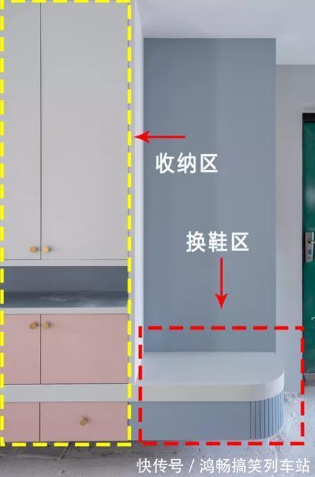 玄关|入户没玄关怎么办?教你贴墙装双面收纳柜,收纳翻倍还有独立玄关