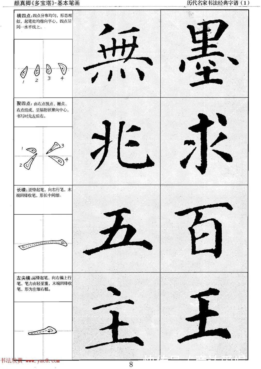 多宝塔字谱！颜真卿多宝塔字谱