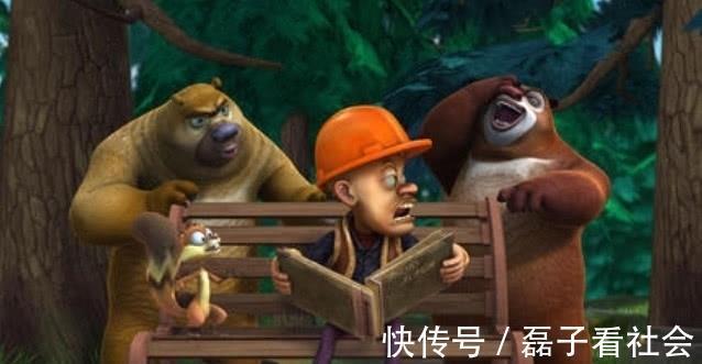 熊出没|熊出没：本以为光头强颜值是遗传，看到他妈妈的脸后，原来是变异