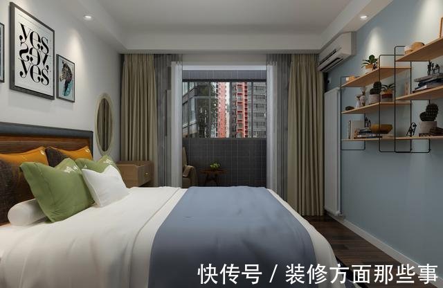 阳台|117平简约风三居室,蓝与灰的融合,真的挺漂亮!