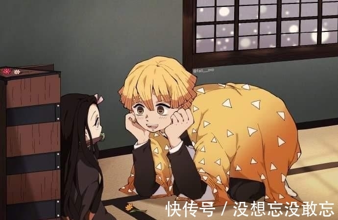 cp|鬼灭之刃：善逸和祢豆子的婚纱照，祢豆子御姐范十足，善逸好臂力