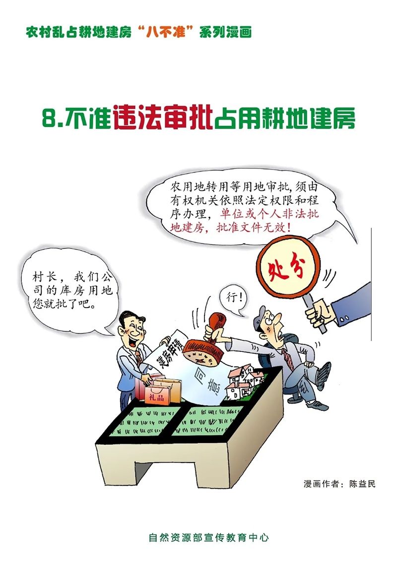 农村乱占耕地建房“八不准”|漫画图解 | 图解