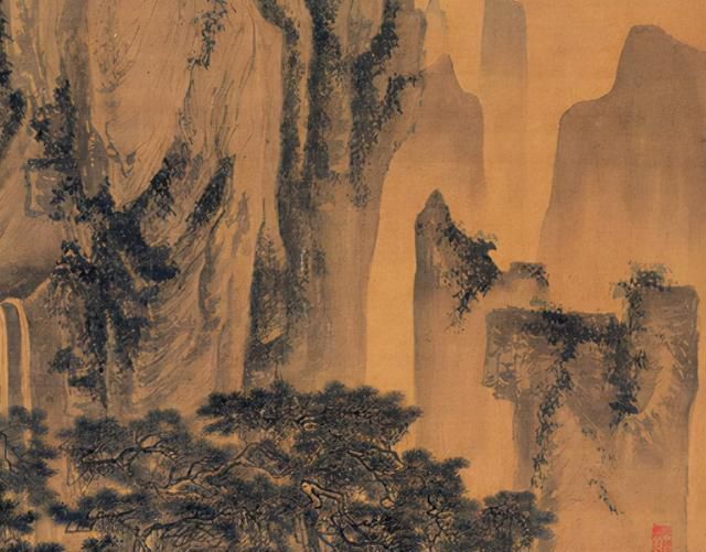 奇山异石#唐伯虎《山路松声图》欣赏:笔法缜密古朴,通篇质感太牛了