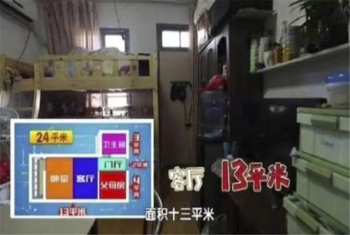 小丽|勇气可嘉一家三口住24平房间,厨房用来当卧室,父母还生二胎