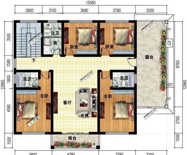 别墅|两层四间形式的农村小别墅,第一栋内带堂屋,第二栋格局妙