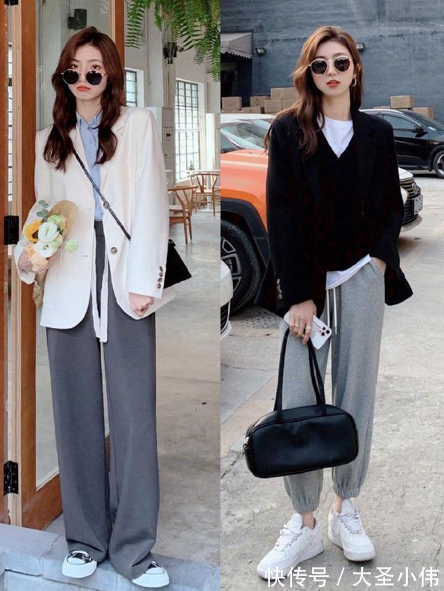 宽松裤|宽松裤舒适又好穿,合适的鞋子搭配更惊艳,简单穿出女神范