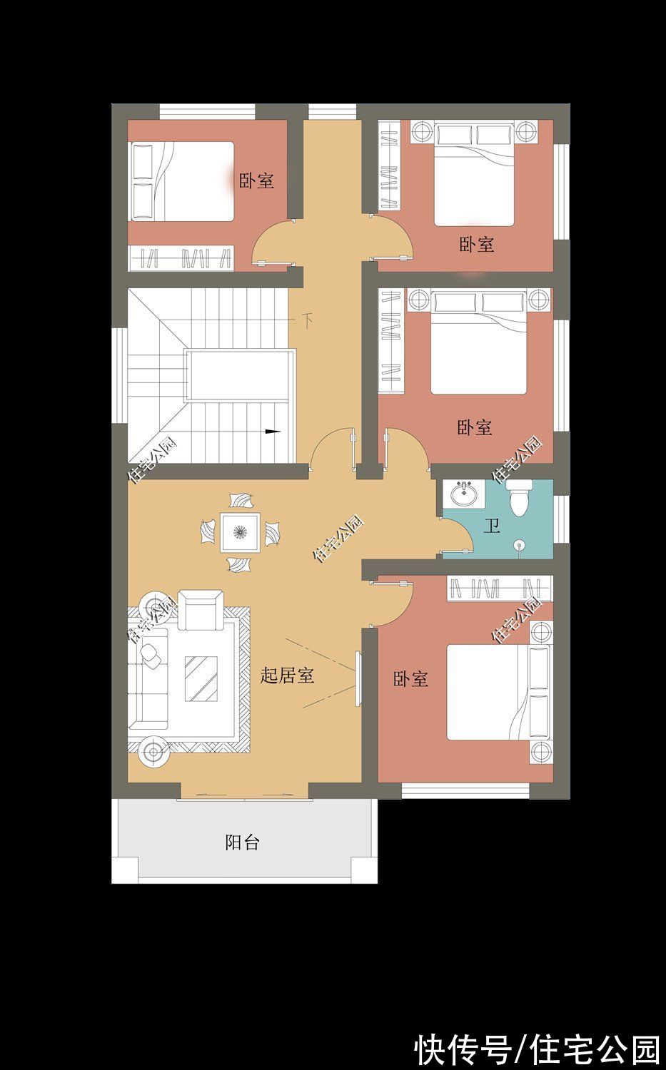 占地面积|面宽8米也能建出大气别墅，10套小面宽图纸，哪套更适合你家？