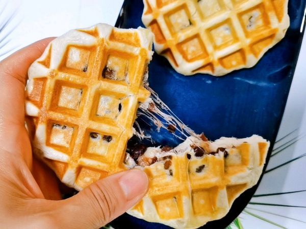 芝士红豆华夫饼