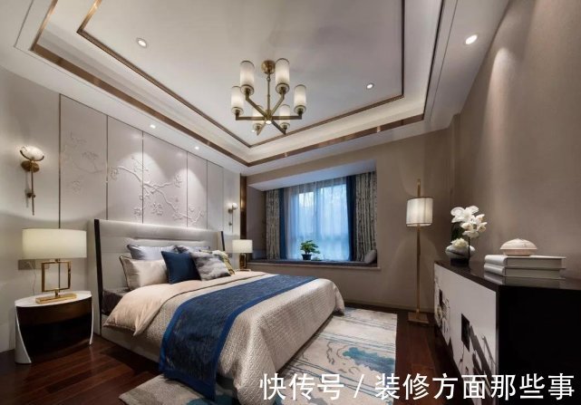 禅意|135平四居室设计,蓝色的新中式设计大开眼界