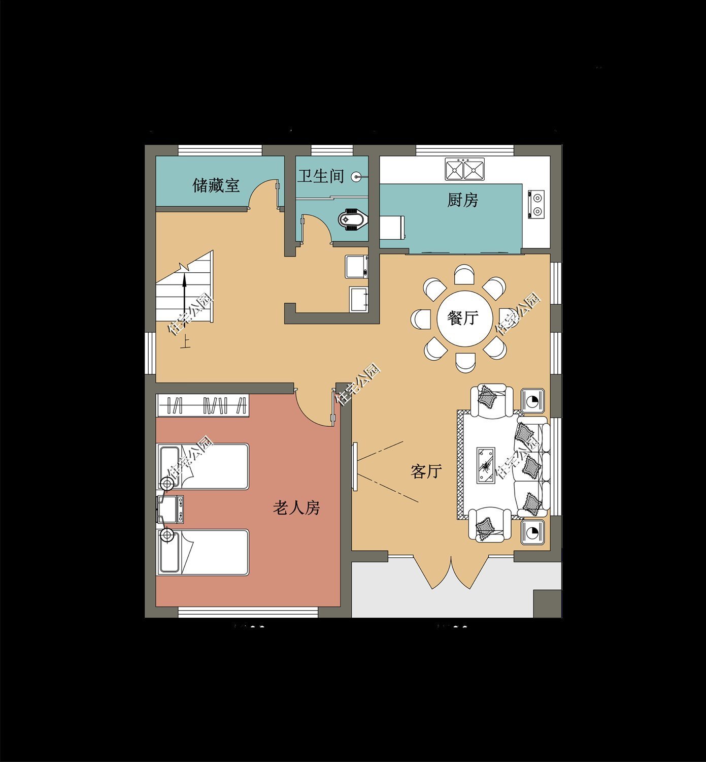储藏室|10套二层农村别墅图纸,第3套第4套建的人最多,最后一套造价20万