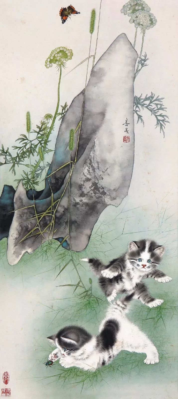 代表作品@米春茂笔下的猫,趣萌可爱,稚气童真