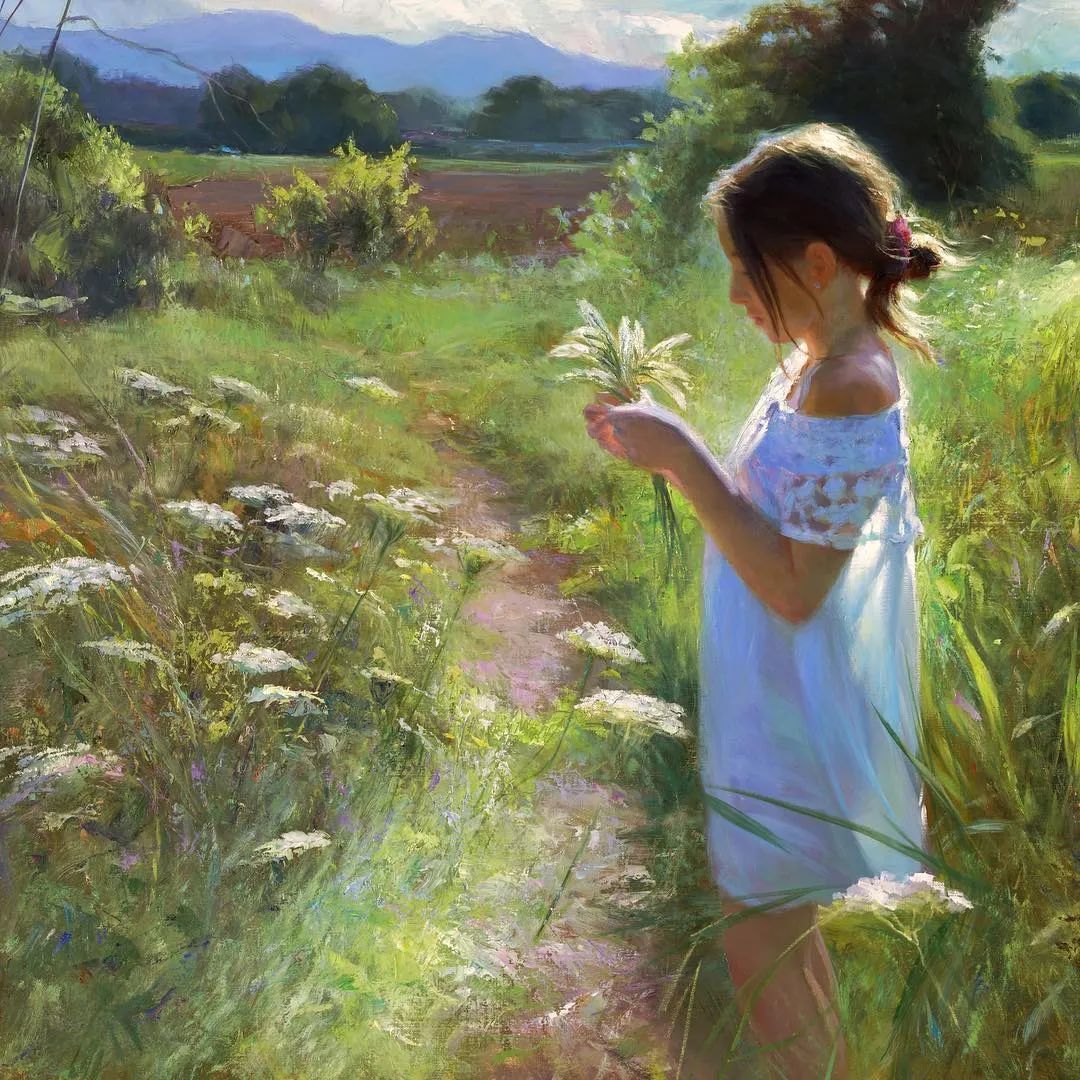 ·沃利戈夫|弗拉基米尔·沃利戈夫 的笔下，夏日繁花，娇媚女子，岁月静好