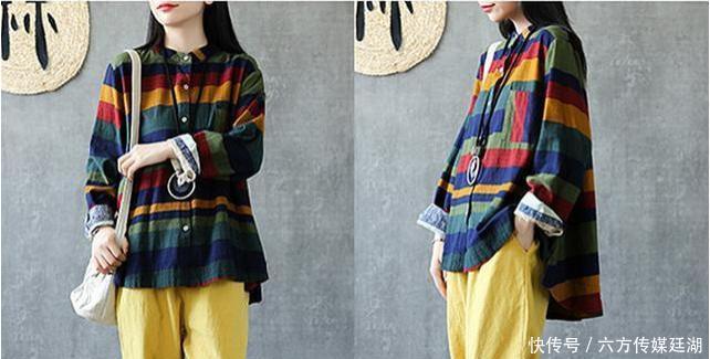 春天里时尚的棉麻衬衫穿搭，别具一格的版型，优雅大方，非常好看