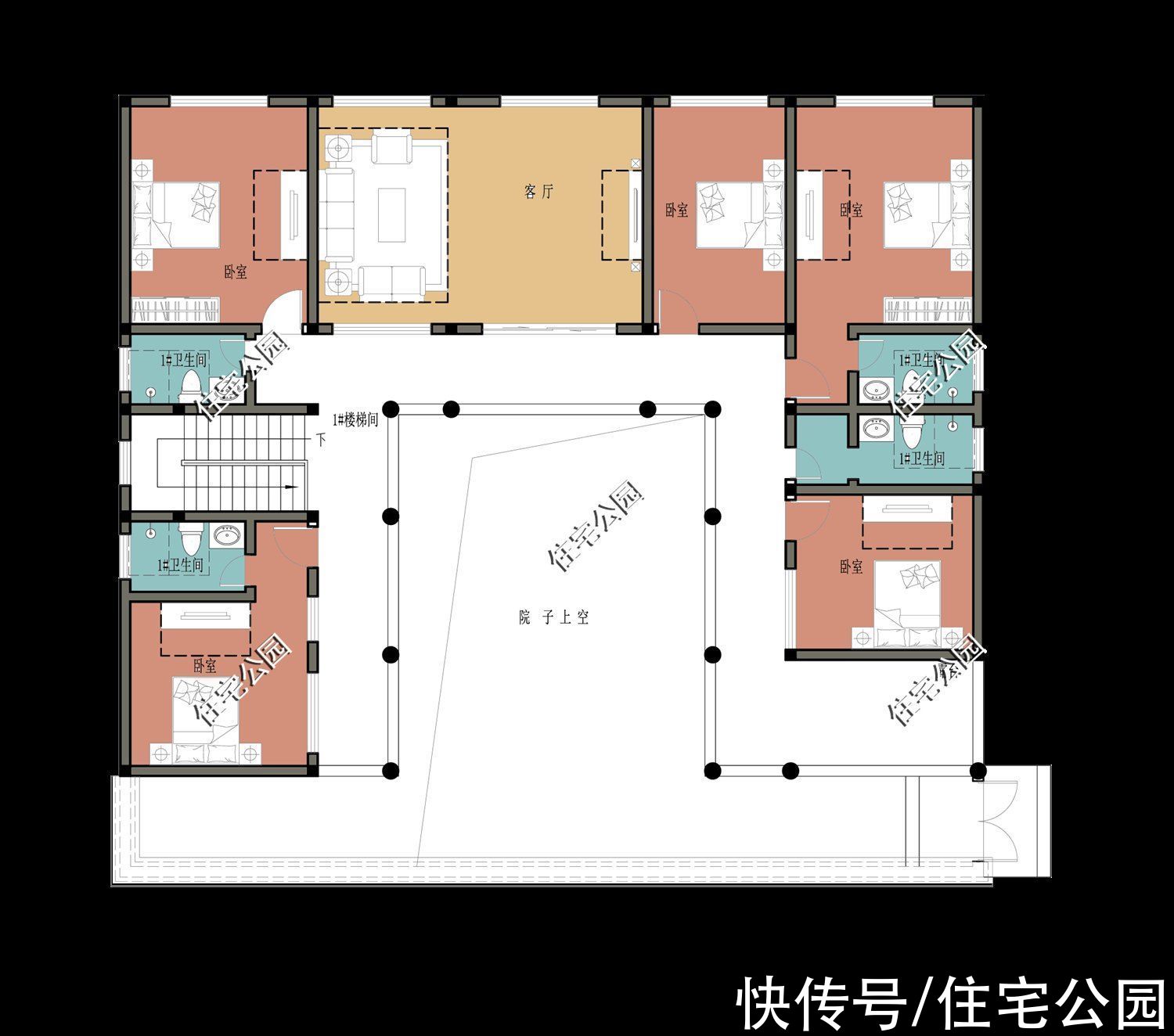 布局|农村建房有院才实用，这10套大院户型送给你，总有一款适合你