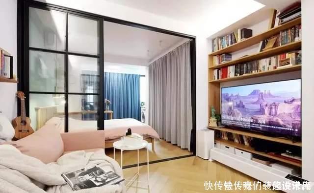 实木|46㎡小公寓:玻璃隔断通透明亮,衣帽间很迷你,干湿分类真实用!