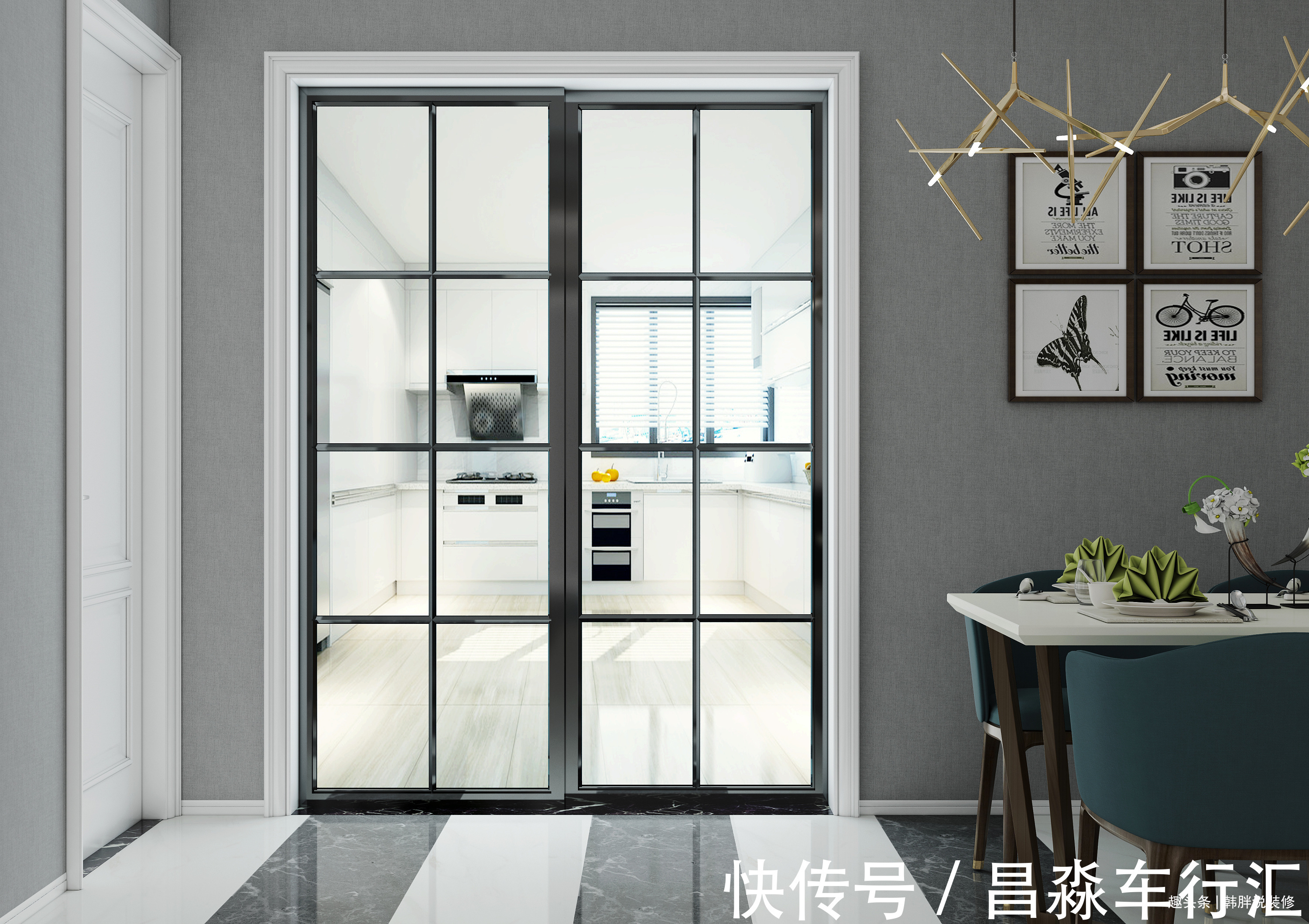 凹槽|厨房装推拉门早就过时了,聪明人都用这2种隔断,后悔没有早知道