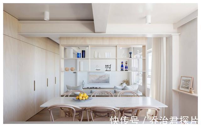 层次|65㎡小户型简约到了极致,客厅、厨房、餐厅层次布局,长见识了!