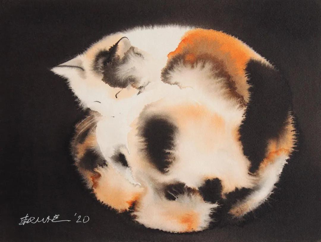 专画国画的老外,竟被10万人狂热追捧,看完作品立马佩服不已