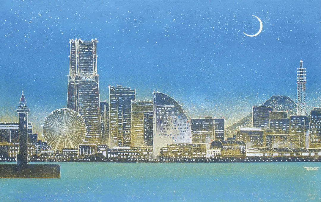 画家#这位日本画家的画有一种静谧的精致感,唤起一种沉思、空灵的感觉