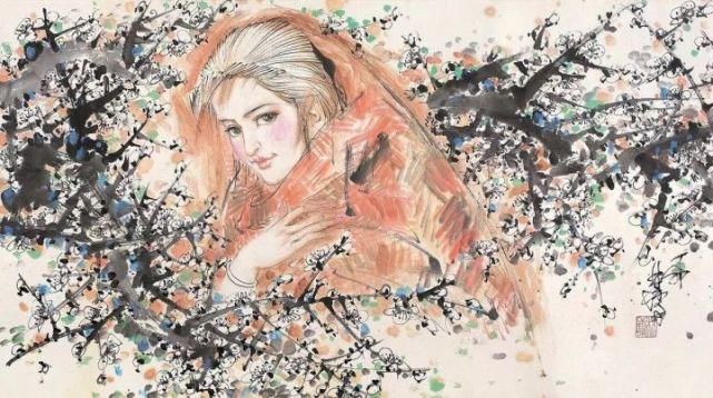广美教授林墉笔下的女人体国画，俏丽、灵动，勾人魂魄，养眼！