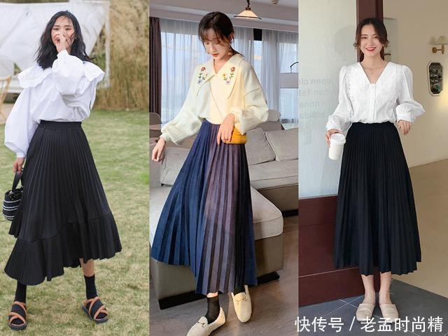 太美|冬天穿百褶裙时, 配什么上衣好看? 7种搭配方案, 照着穿太美了!