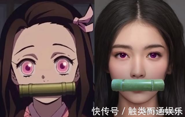 祢豆子|当《鬼灭之刃》被还原成真人,次元壁脆弱得不堪一击,这也太像了