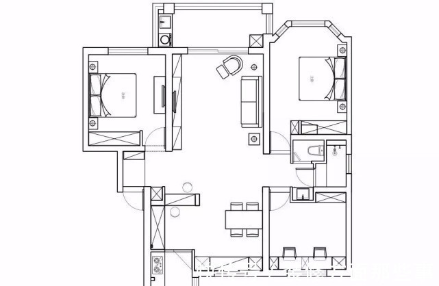 客厅|109平北欧风三居室,灰蓝搭配构造一个小清新的家