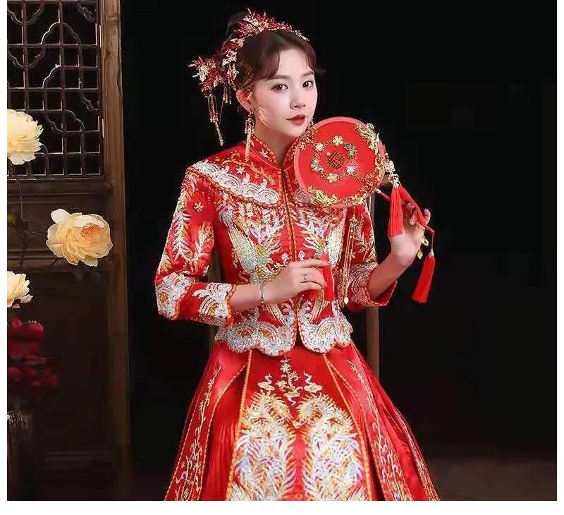 中国女性|秀禾旗袍虽是一件嫁衣,许一世情,中国女性含蓄婉约展现东方韵致