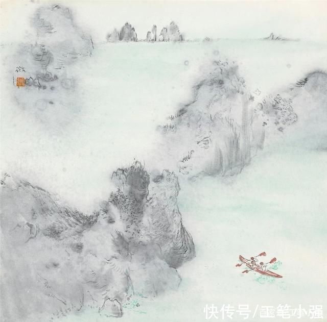 山水&匠心独运，冷暖自知。何微水墨山水欣赏