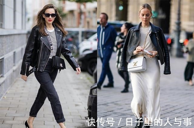 高跟鞋 机车夹克不仅可盐,还能穿出女人味,5种搭配思路让你美出高度!