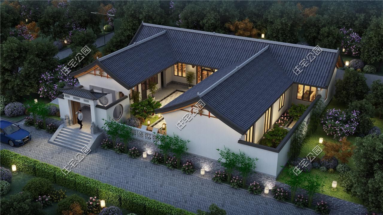 中式|20万起就能盖的中式小院,第1套适合南方,第3套适合北方