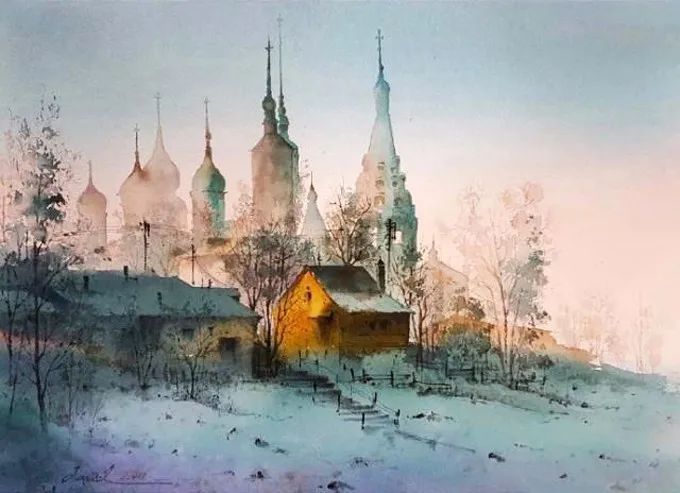 画面!极具美感的蓝绿水彩色调,如此画面,令人爱不舍手