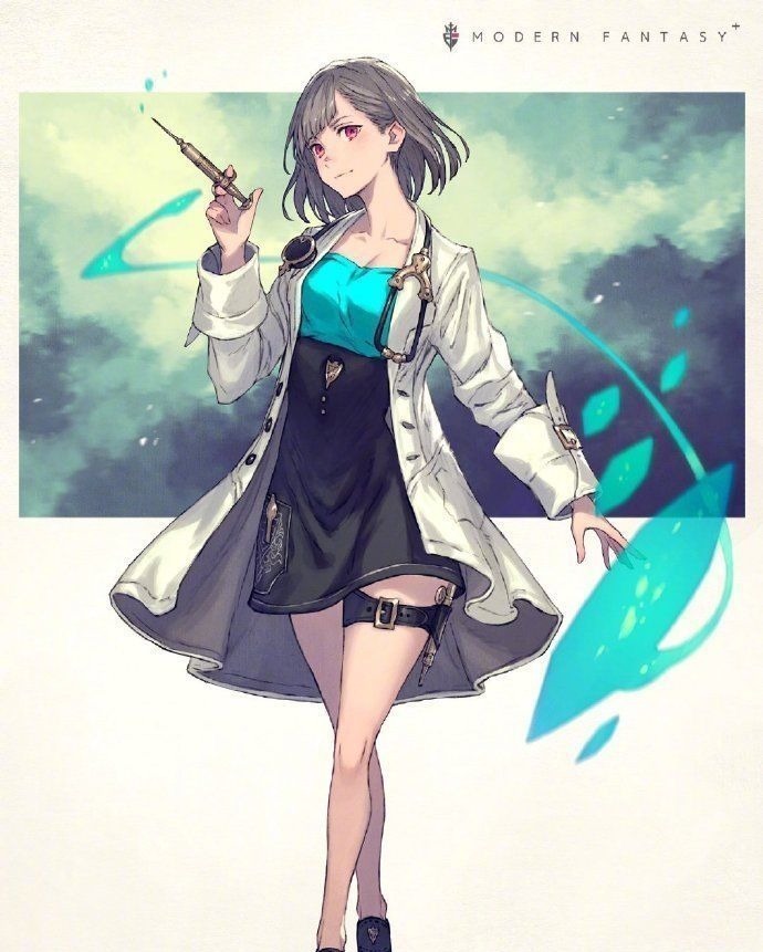 JK!这位画师笔下的JK小姐姐太帅了,一手拿书包,一手拿武器