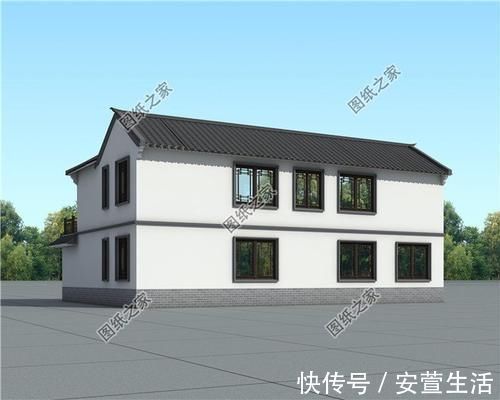 农村|农村20万四合院设计图,青山绿水间,享受农村生活