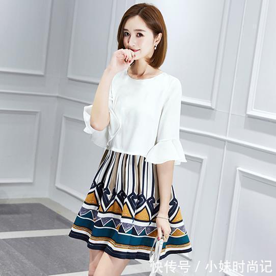 女人味十足 胖妹妹连衣裙就是那么的美,这个春季你穿了吗