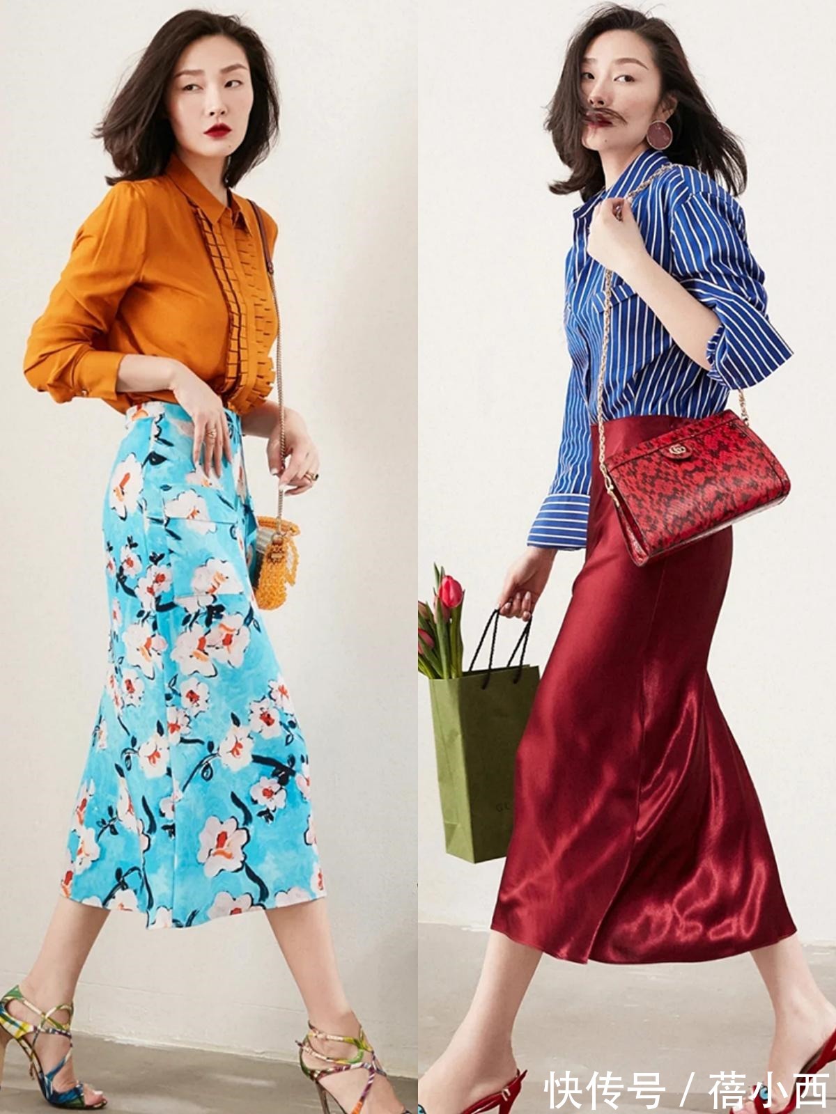 纯色|气质很一般的女生,多穿印花裙、衬衫、半身裙,变美是迟早的事