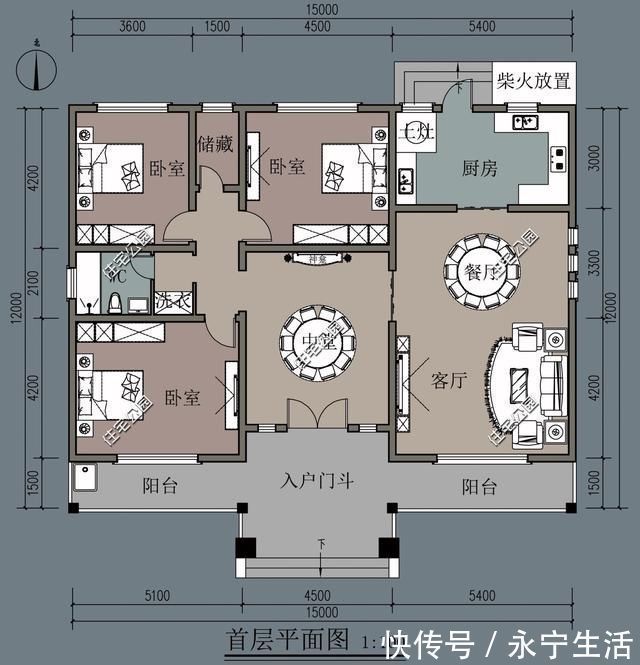 建筑|农村建房没有堂屋,那还怎么住人8套带堂屋户型30万就能盖
