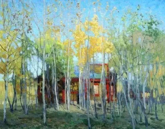 斯坦尼斯#S在集中营的列维坦得意弟子茹科夫斯基油画作品