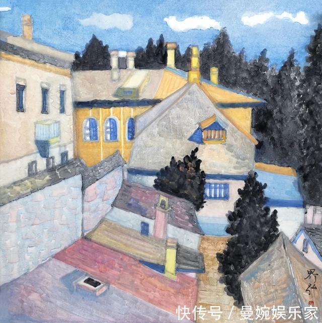 山水画!一组好看的水墨画离不开那些搭配和谐的色彩