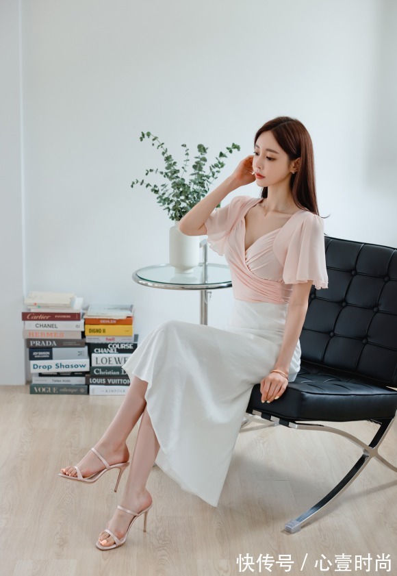 孙允珠|女神孙允珠高清时尚搭配:红杏潇湘艾叶霜露梦幻花袖裙